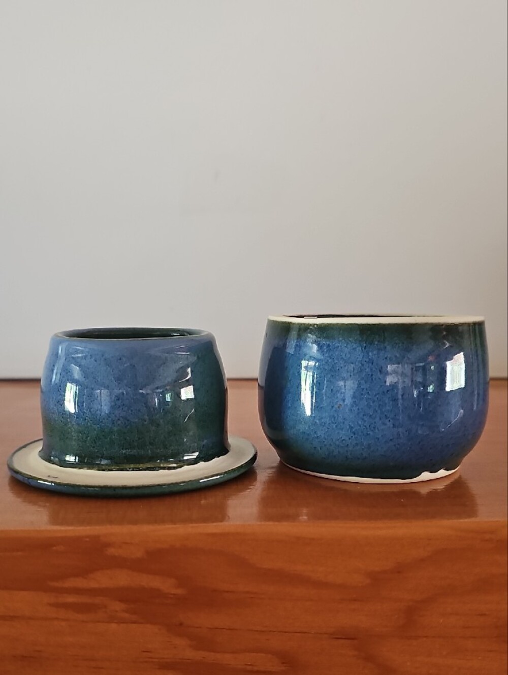 Blue Ceramic Butter Bell
